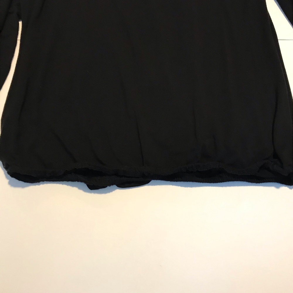 NWOT Cable & Gauge black surplice knit top - Picture 5 of 6